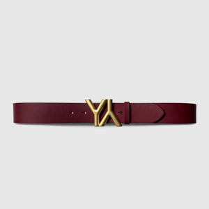 burgundy louis vuitton belt