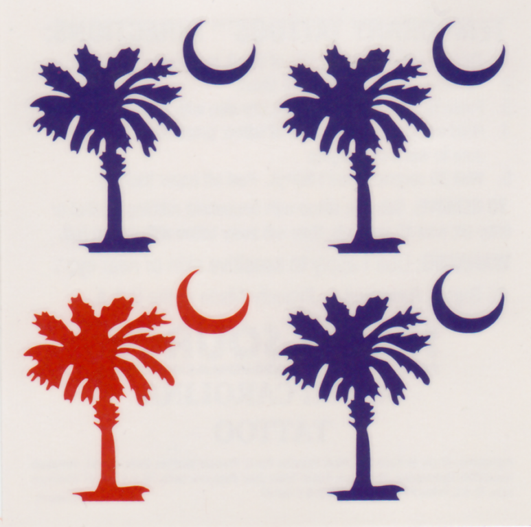 South Carolina - Palmetto and Moon - Temporary Tattoos