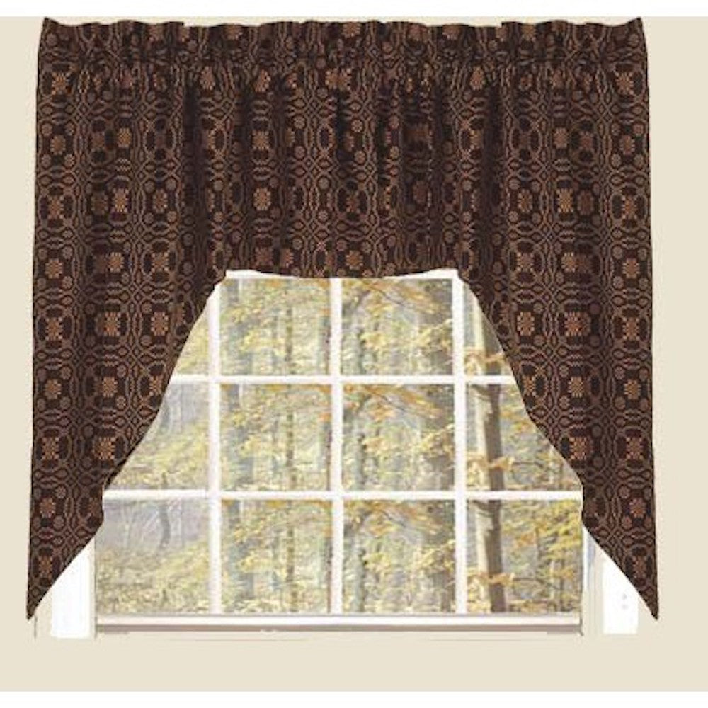 Lovers Knot Black And Mustard Curtains Farmhouse Primitives   SW130011 1024x1024 