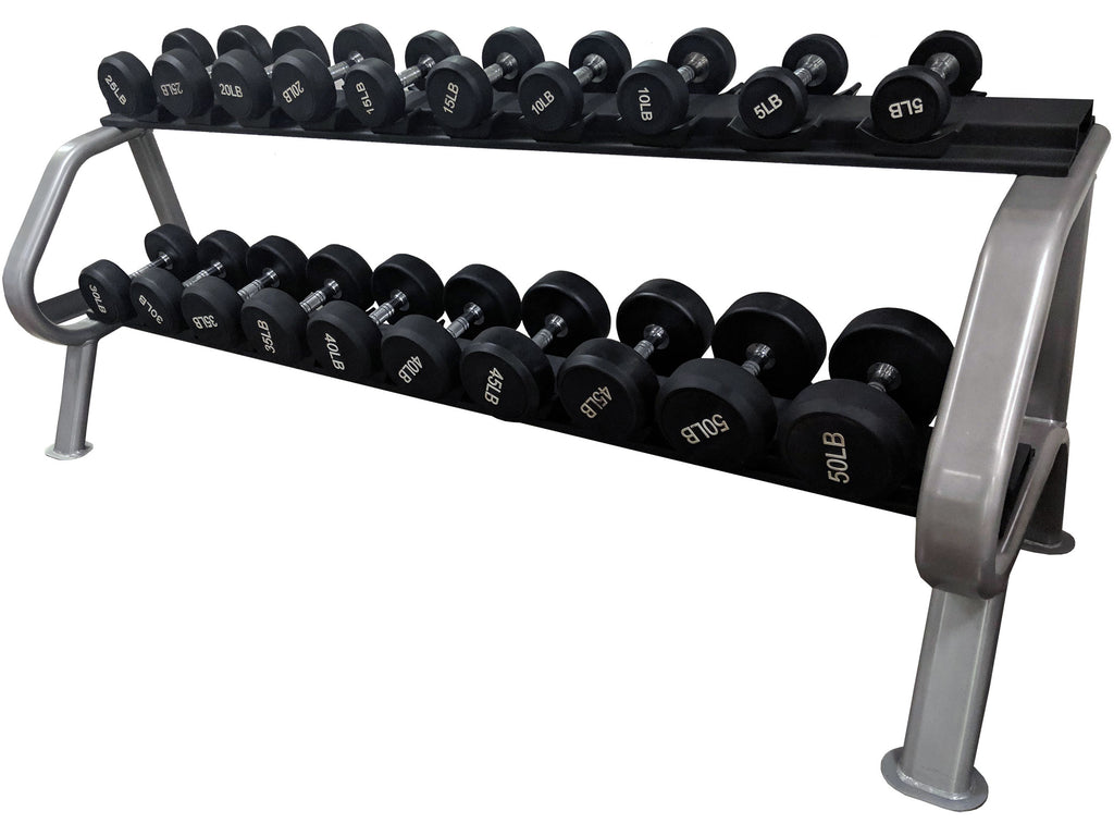 York 2-Tier 10-Pair Dumbbell Rack With Saddles Adamant Barbell | lupon ...