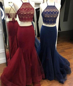 maroon and navy blue dress