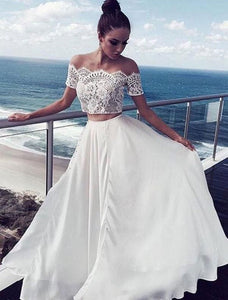 Two Piece Wedding Dresses Bridal Gown 