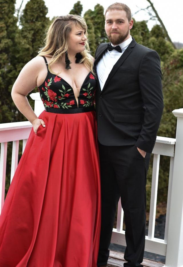 plus size prom dresses with straps