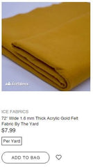 Thick Acrylic Gold Felt Fabric