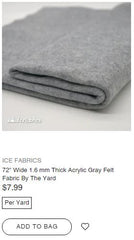 Ice Fabrics Craft Felt Fabric by The Yard - 72 Wide & 1.6mm Thick Acrylic  Felt - Soft and Durable Purple Felt Fabric for DIY Arts & Crafts