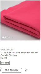 Thick Acrylic Hot Pink Felt Fabric