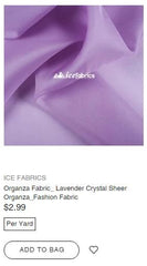 Organza Fabric_ Lavender Crystal Sheer Organza_Fashion Fabric - IceFabrics