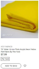 Thick Acrylic Neon Yellow Felt Fabric