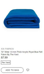 Thick Acrylic Royal Blue Felt Fabric
