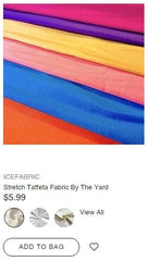 Stretch Taffeta Fabric By The Yard - IceFabrics
