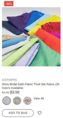 Shiny Bridal Satin Fabric Thick Silk Fabric (30 Colors Available) - IceFabrics