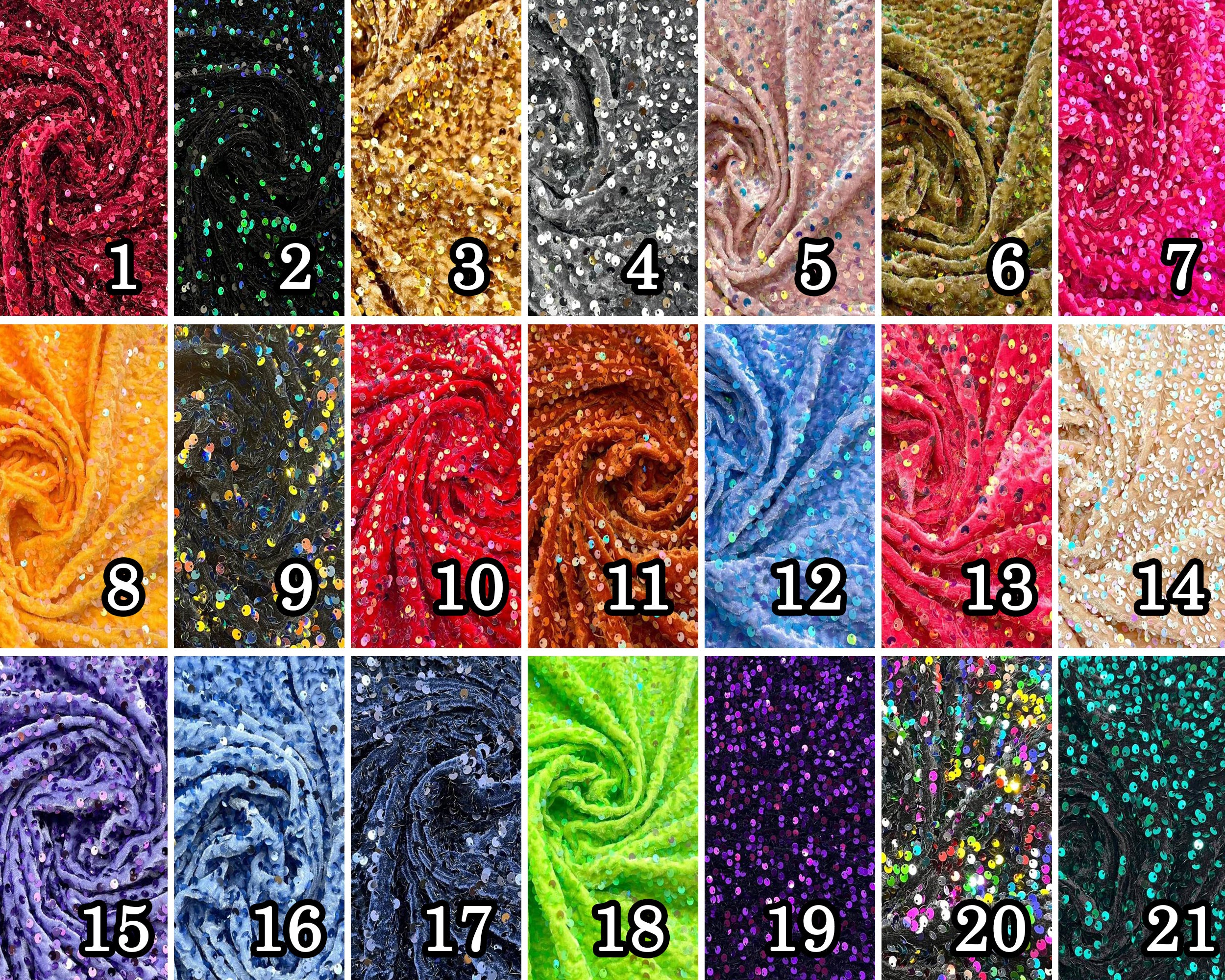 2 Way Stretch Shiny Mermaid All Over Sequin Fabric By The Yard