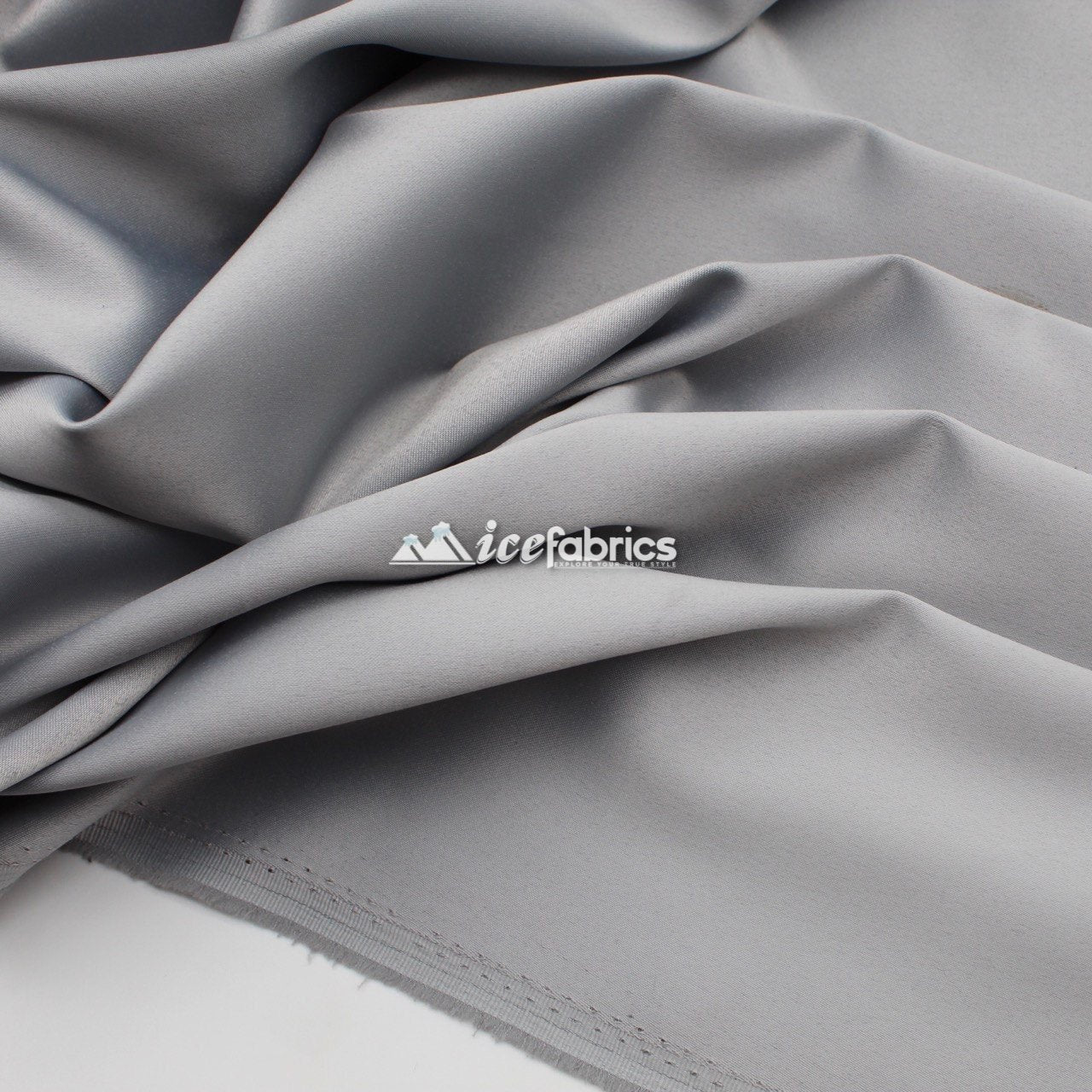 Armani Silk Fabric/ Thick Stretch Satin Fabric/ Spandex Fabric/ Champa