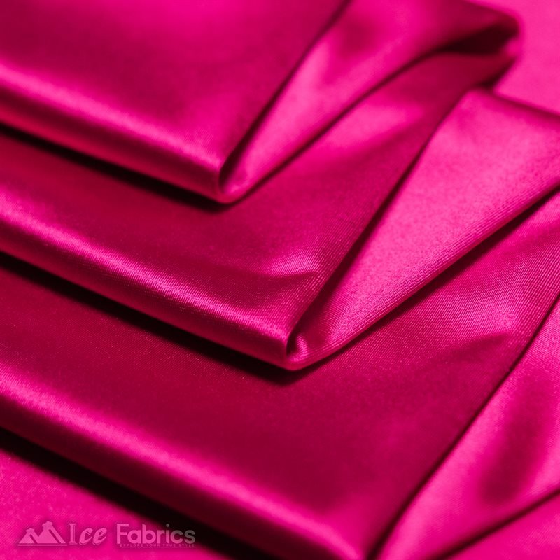 Buy Casino Shiny Neon Pink Spandex 4 Way Stretch Satin Fabric