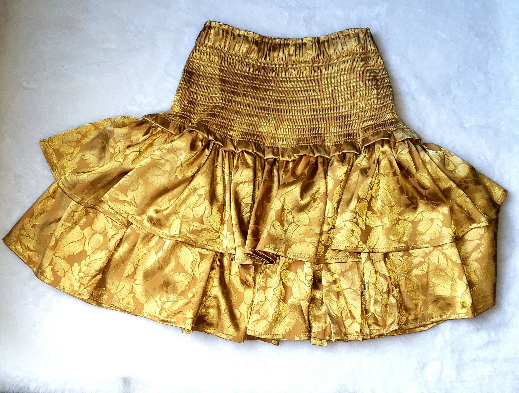 gold skirt ruffle