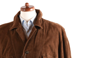 Vintage Hugo Boss Suede Safari Jacket Size 56 - Tobacco Brown