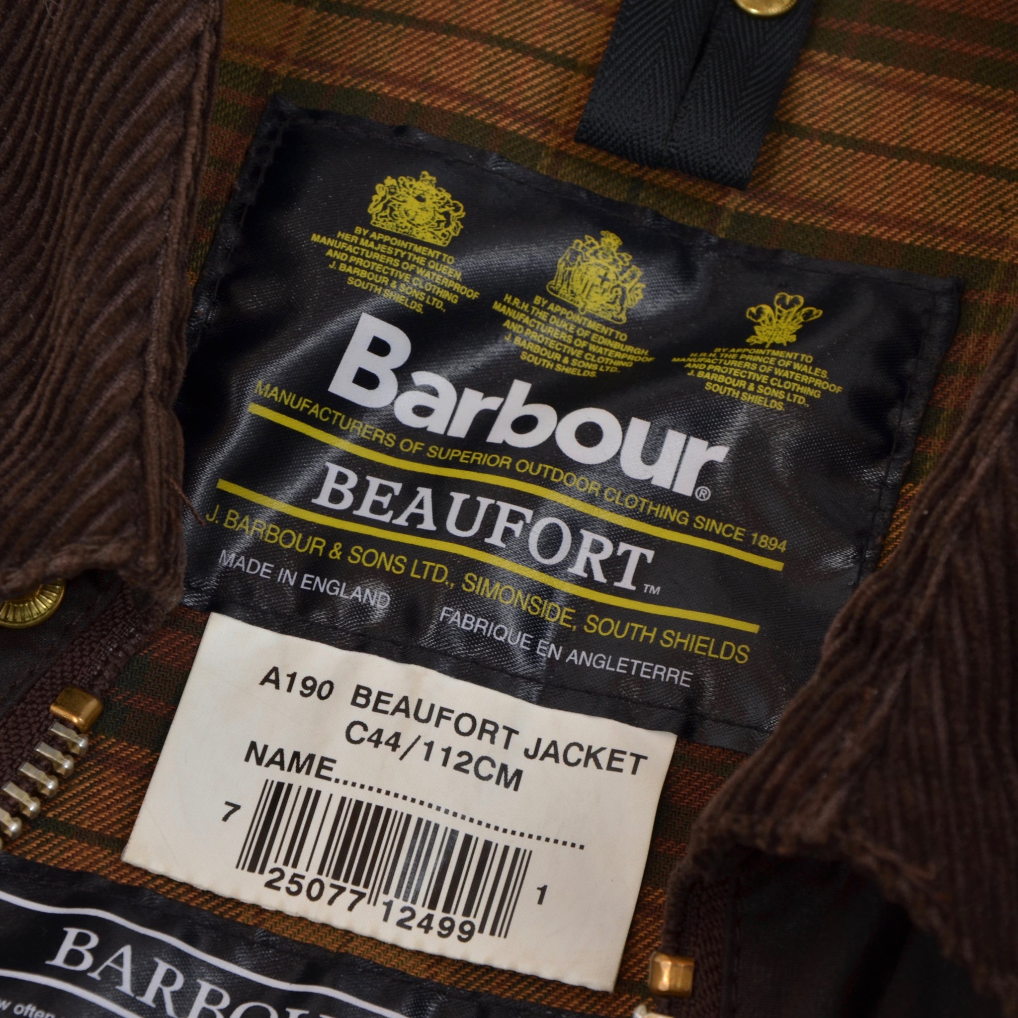 barbour c44 size