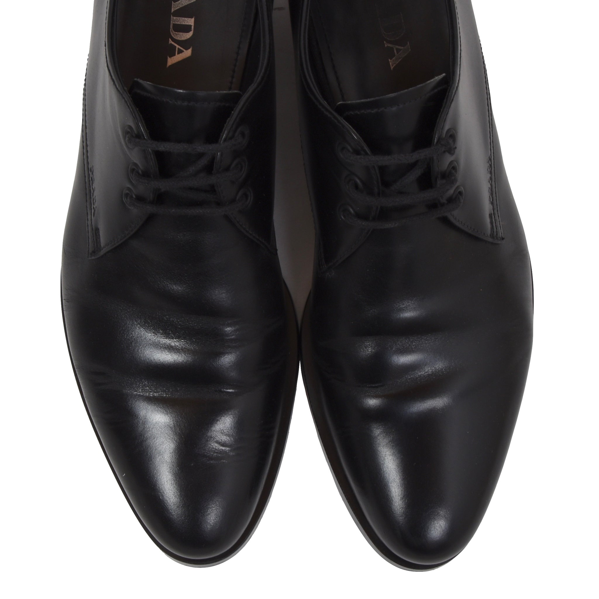 Prada Plain Toe Leather Shoes Size 8.5 