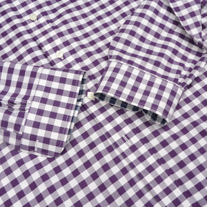 Brooks Brothers Shirt Size XL Slim Fit - Purple Gingham