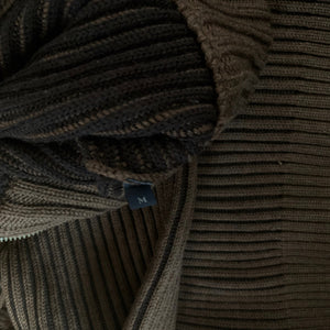 Ermenegildo Zegna Sport Wool Zip Cardigan Sweater Size M - Brown