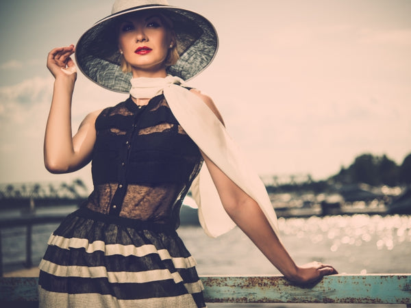 fashionable woman with scarf