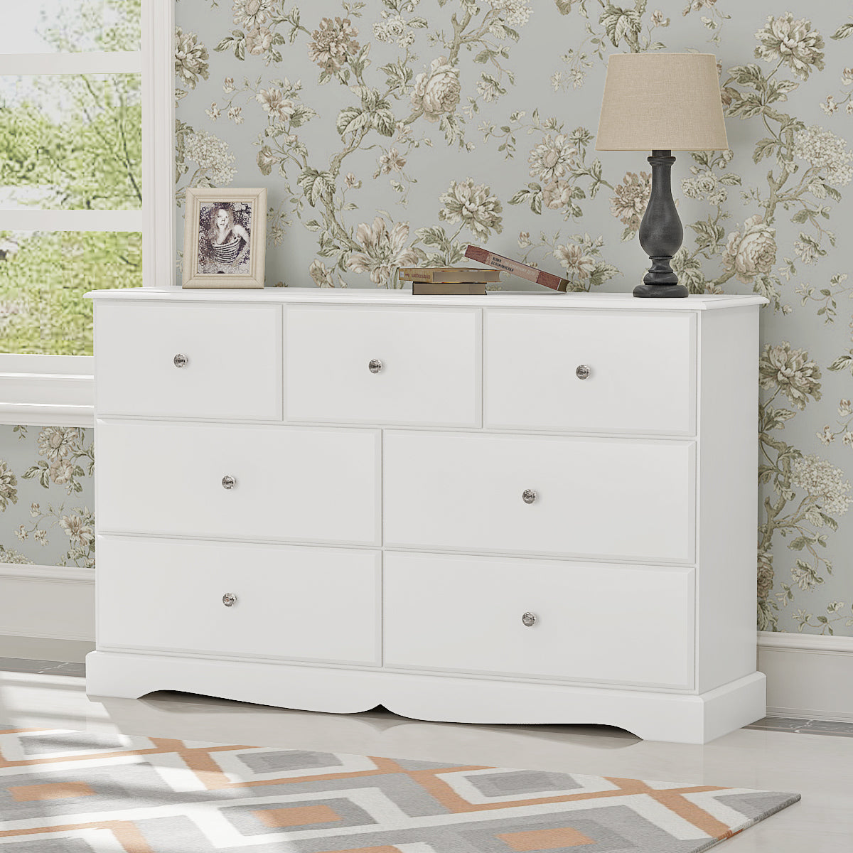 White chests of 7 drawers, cheap bedroom furniture & storage | Panana UK