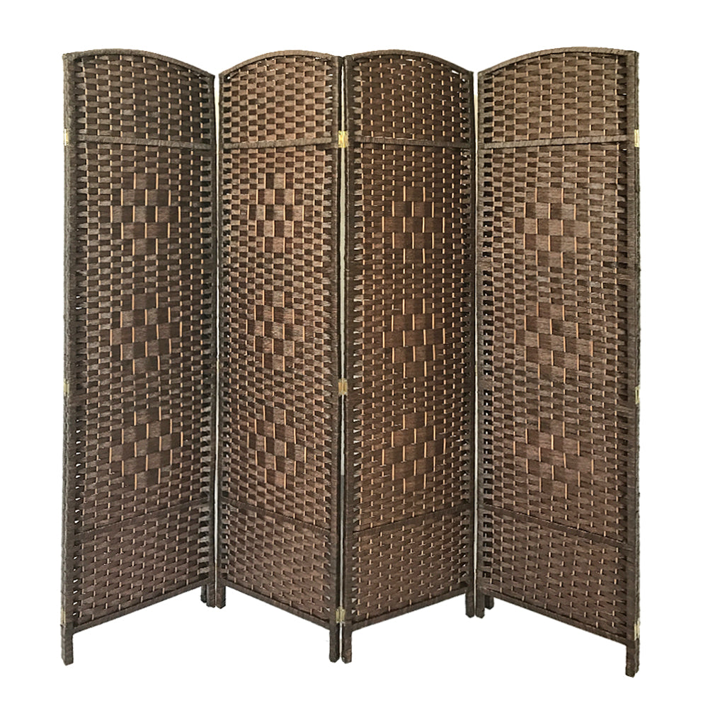 Portable Partition Wicker Room Divider