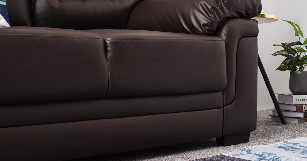 tight back small faux leather sofa