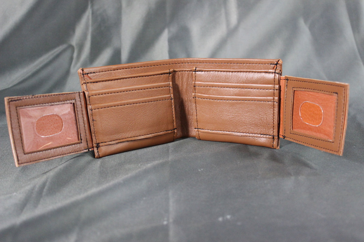 Classic Leather Wallet with Dual ID Flaps