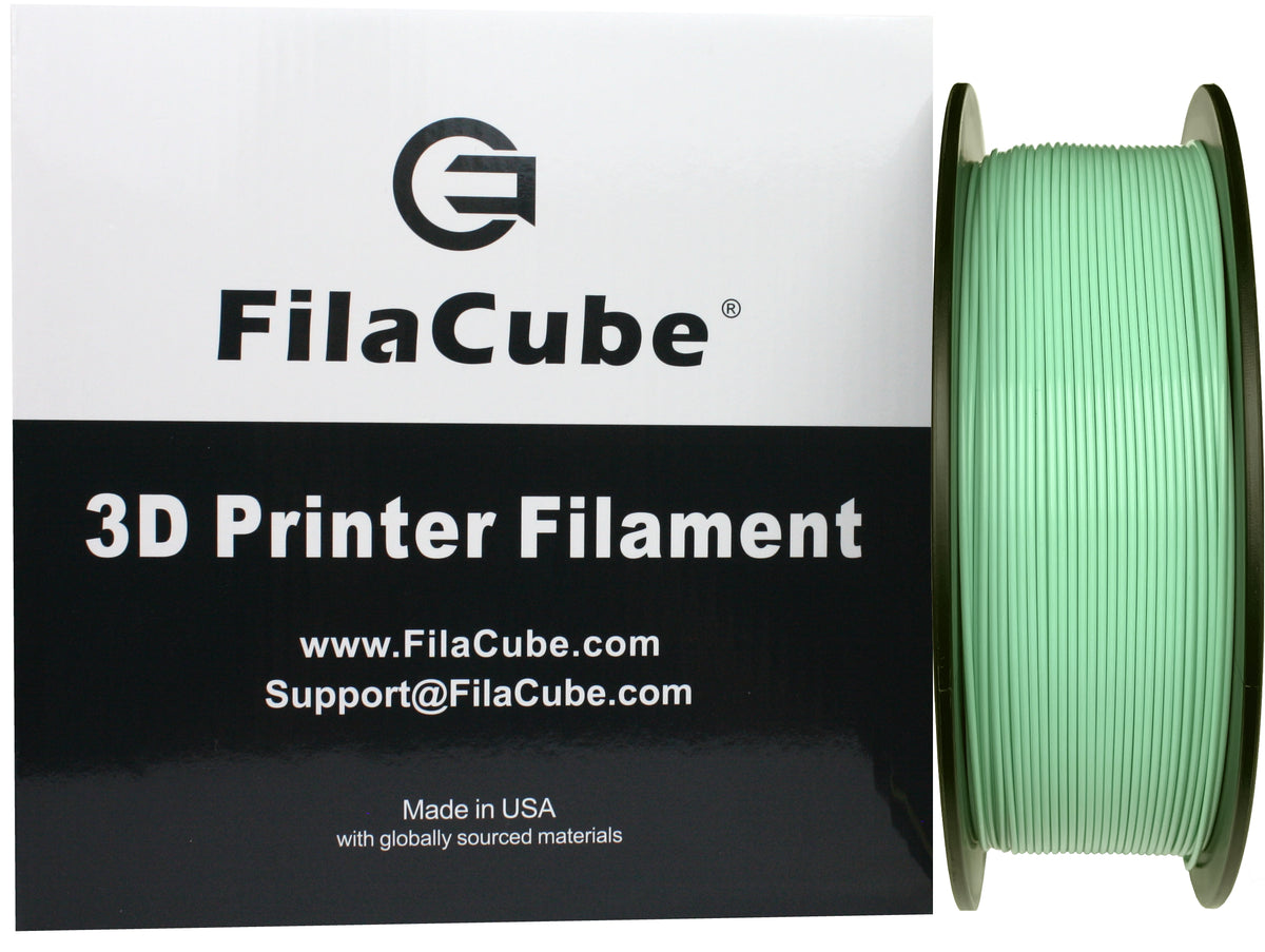 Mint Green 1.75mm 3D Printer PLA 2 filament FilaCube 1KG Made in USA - FilaCube PLA 2 Mint Green 3D Printer Filament Box 1200x1200