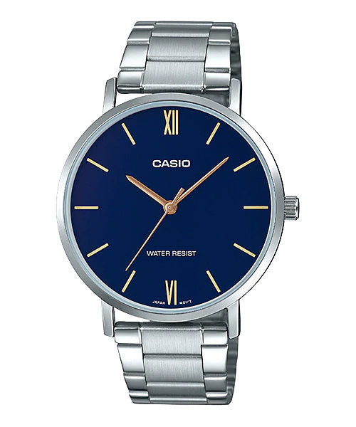 Reloj casual de acero inoxidable MTP-VT01D-2B — Casio Store by Kenex
