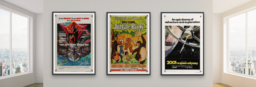 A selection of movie posters from the 1970s and 1960s