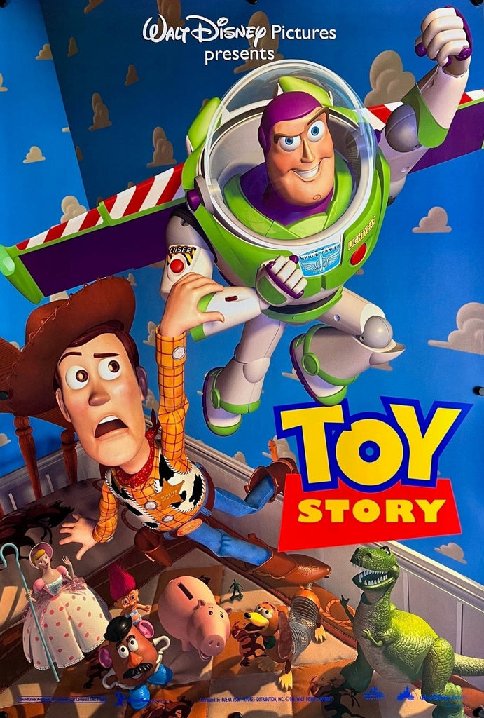 An original movie poster for the film Toy Story