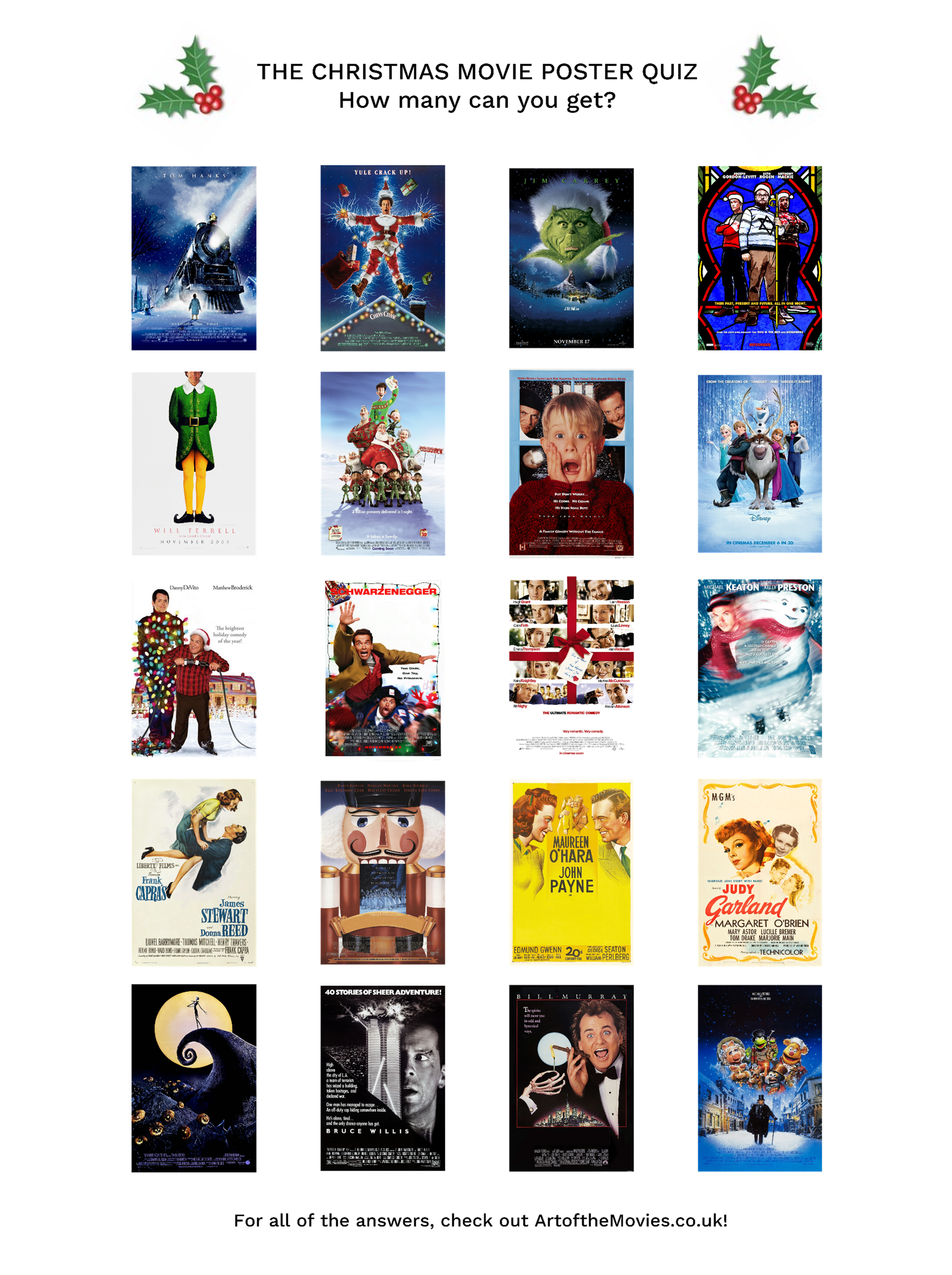 The Christmas Movie Poster Quiz Art Of The Movies