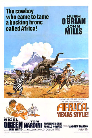 A movie poster by Frank McCarthy for the film Africa- Texas Style