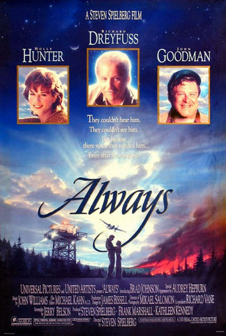 An original movie poster for the film Always by John Alvin