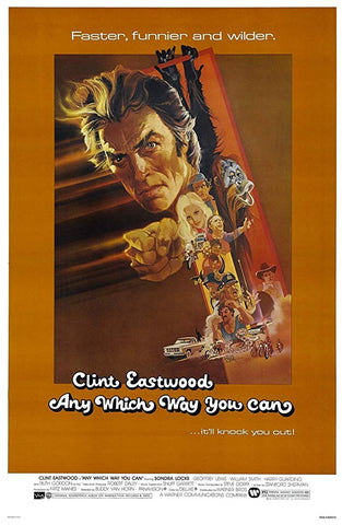 An original movie poster for the film Any Which Way You Can