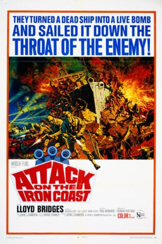A movie poster by Frank McCarthy for the film Attack On The Iron Coast