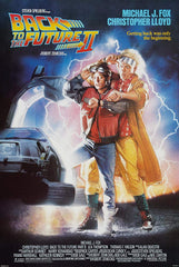 An original movie poster for the film Back to the Future II
