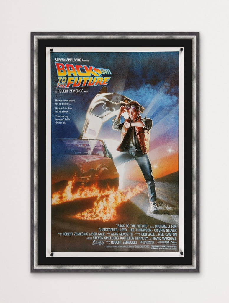 Back to the Future One Sheet Movie Poster - Framed in Silver
