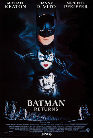 An original movie poster for the film Batman Returns by John Alvin