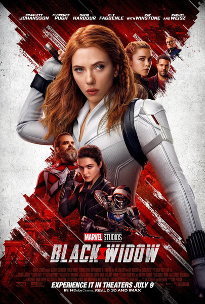 An original movie poster for the Marvel film Black Widow