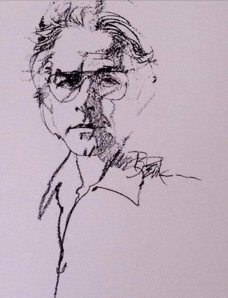 A self portrait of illustrator Bob Peak