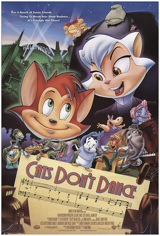 An original movie poster for the film Cats Dont Dance by John Alvin