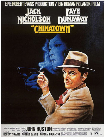 An original movie poster by Richard Amsel for the film Chinatown