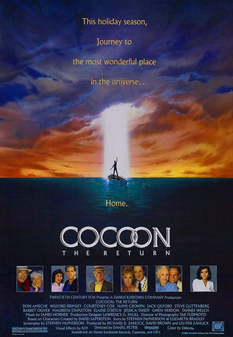 An original movie poster for the film Cocoon The Return by John Alvin