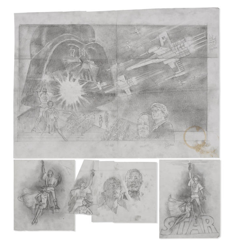 Tom Jung's Concept Artwork for the Star Wars half sheet