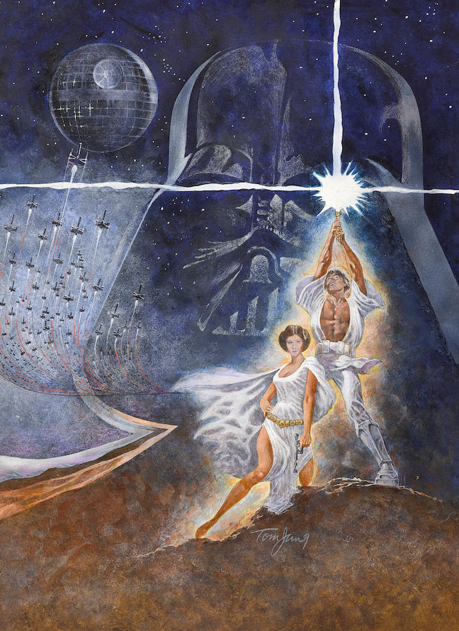 Tom Jung's Concept Artwork for the Star Wars Style A One Sheet