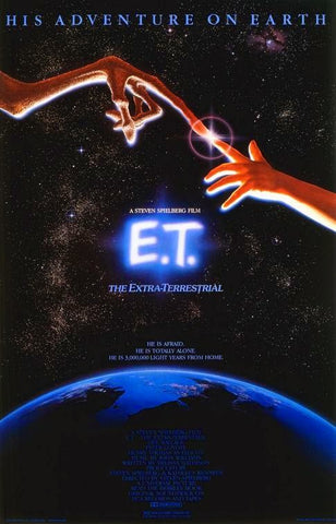 An original movie poster for E.T. by John Alvin