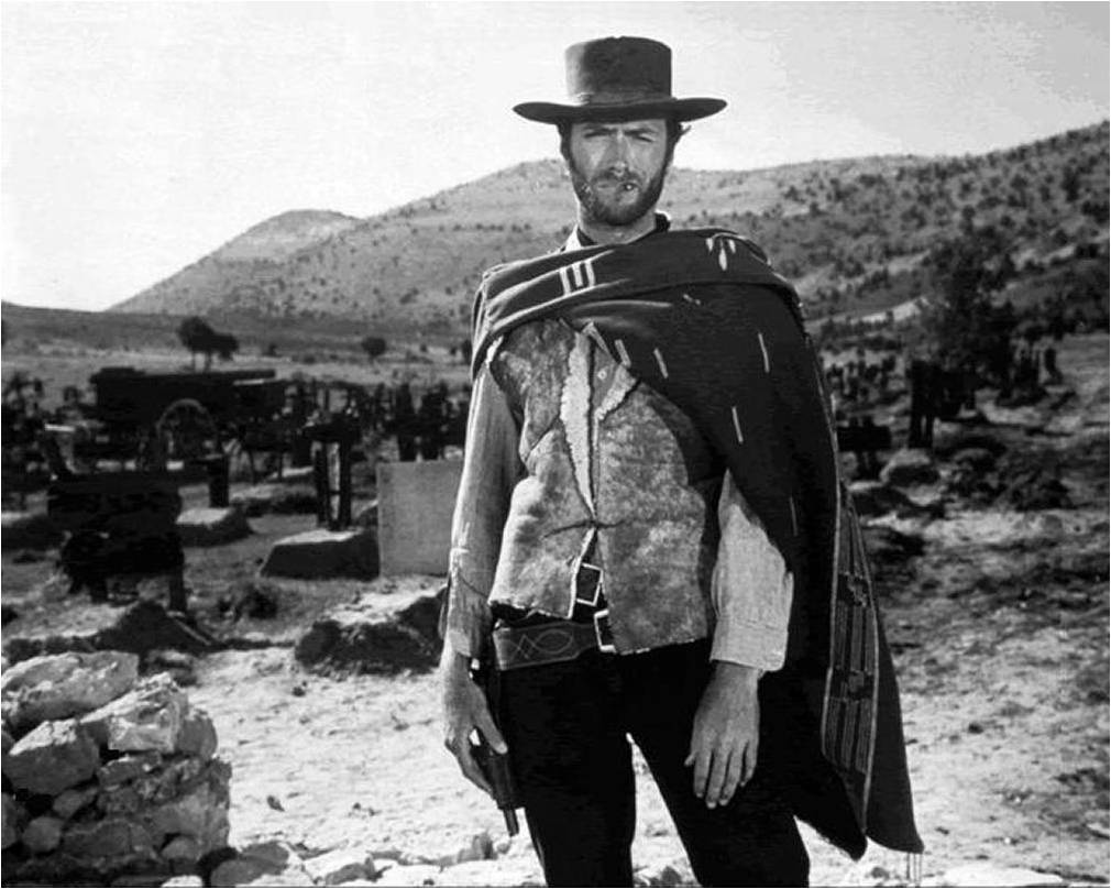 Clint Eastwood in a poncho